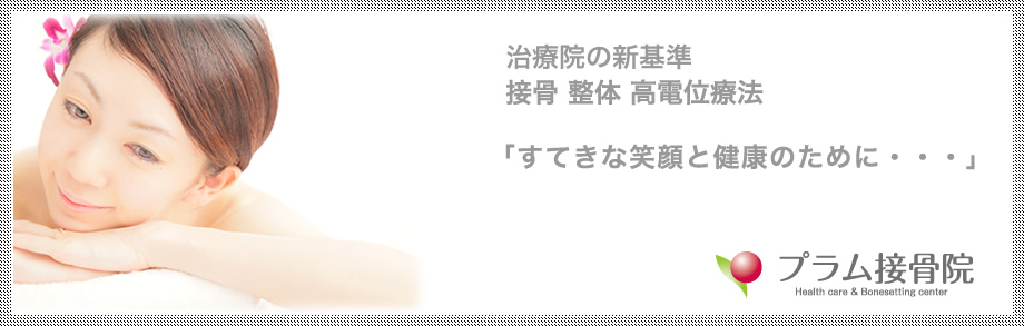 治療院の新基準 接骨 整体 高電位療法 「すてきな笑顔と健康のために・・・」